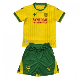 FC Nantes Dziecięca Główna Koszulki Piłkarskie 2025-26 Krótki Rękaw (+ Krótkie spodenki)