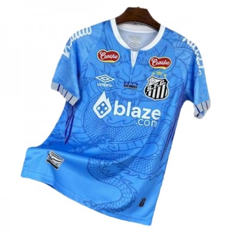 Santos FC Dragon Koszulki Piłkarskie 2025-26 Niebieski Krótki Rękaw Santos FC Dragon Koszulki Piłkarskie 2025-26 Niebieski Krótki Rękaw
