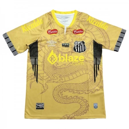 Santos FC Dragon Koszulki Piłkarskie 2025-26 Żółty Krótki Rękaw Santos FC Dragon Koszulki Piłkarskie 2025-26 Żółty Krótki Rękaw
