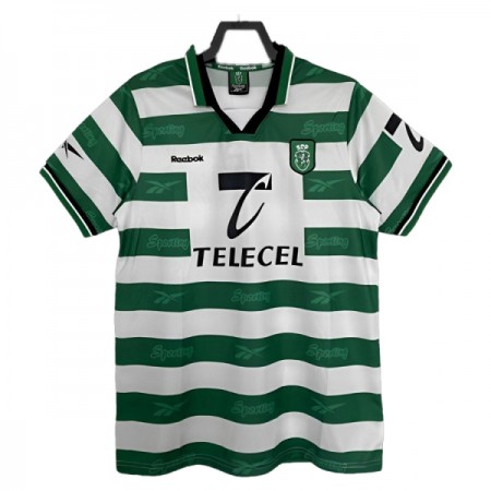 Sporting CP 1999-2000 Główna Koszulki Piłkarskie Krótki Rękaw Sporting CP 1999-2000 Główna Koszulki Piłkarskie Krótki Rękaw