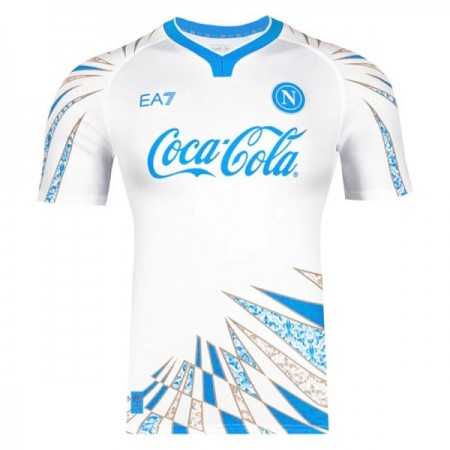 SSC Napoli Pre-Match Koszulki Piłkarskie 2025-26 Biały Krótki Rękaw SSC Napoli Pre-Match Koszulki Piłkarskie 2025-26 Biały Krótki Rękaw