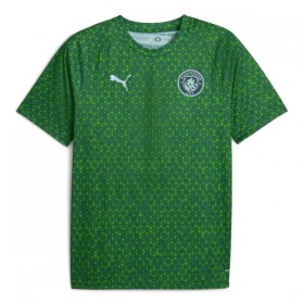 Manchester City Pre-Match Koszulki Piłkarskie 2025-26 Zielony Krótki Rękaw