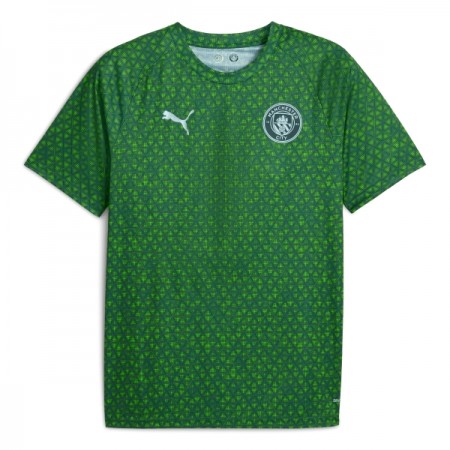Manchester City Pre-Match Koszulki Piłkarskie 2025-26 Zielony Krótki Rękaw Manchester City Pre-Match Koszulki Piłkarskie 2025-26 Zielony Krótki Rękaw