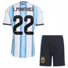 Argentyna Lautaro Martinez 22 Dziecięca Główna Koszulki Piłkarskie MŚ 2026 Krótki Rękaw (+ Krótkie spodenki)