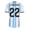 Argentyna Lautaro Martinez 22 Dziecięca Główna Koszulki Piłkarskie MŚ 2026 Krótki Rękaw (+ Krótkie spodenki)