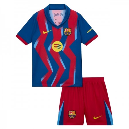 FC Barcelona Dziecięca Czwarty Koszulki Piłkarskie 2025-26 Krótki Rękaw (+ Krótkie spodenki)