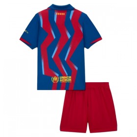 FC Barcelona Dziecięca Czwarty Koszulki Piłkarskie 2025-26 Krótki Rękaw (+ Krótkie spodenki)