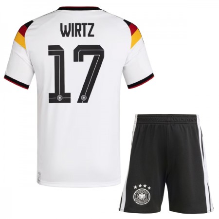Niemcy Wirtz 17 Dziecięca Główna Koszulki Piłkarskie MŚ 2026 Krótki Rękaw (+ Krótkie spodenki)