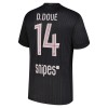 Paris Saint-Germain D. Doue 14 Jordan Czwarty Koszulki Piłkarskie 2025-26 Krótki Rękaw