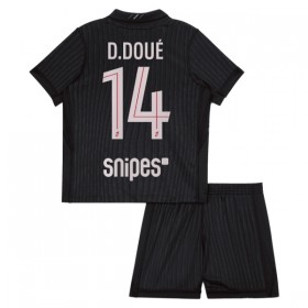 Paris Saint-Germain D. Doue 14 Jordan Dziecięca Czwarty Koszulki Piłkarskie 2025-26 Krótki Rękaw (+ Krótkie spodenki)