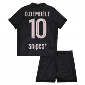 Paris Saint-Germain O. Dembele 10 Jordan Dziecięca Czwarty Koszulki Piłkarskie 2025-26 Krótki Rękaw (+ Krótkie spodenki)