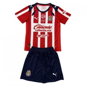 Chivas de Chivas de Guadalajara Dziecięca Główna Koszulki Piłkarskie 2025-26 Krótki Rękaw (+ Krótkie spodenki)