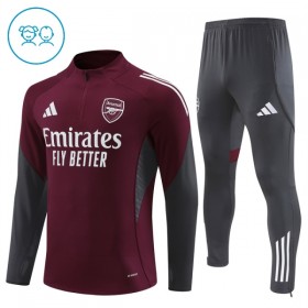 Arsenal Dziecięca 2025-26 Treningowa Ćwiartka-Suwak Czerwony