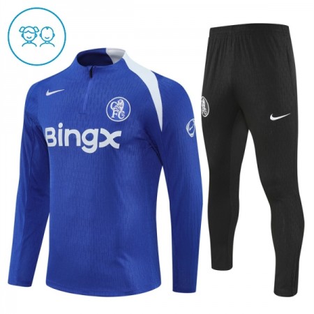 Chelsea Dziecięca 2025-26 Treningowa Ćwiartka-Suwak Niebieski Chelsea Dziecięca 2025-26 Treningowa Ćwiartka-Suwak Niebieski
