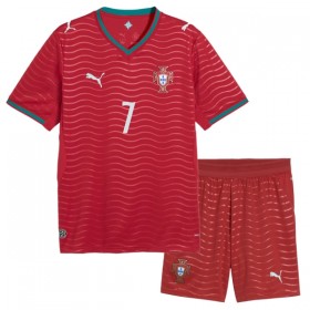 Portugalia Ronaldo 7 Dziecięca Główna Koszulki Piłkarskie MŚ 2026 Krótki Rękaw (+ Krótkie spodenki)