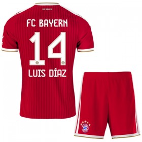 FC Bayern Monachium Luis Diaz 14 Dziecięca Główna Koszulki Piłkarskie 2026-27 Krótki Rękaw (+ Krótkie spodenki)