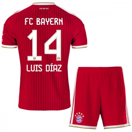 FC Bayern Monachium Luis Diaz 14 Dziecięca Główna Koszulki Piłkarskie 2026-27 Krótki Rękaw (+ Krótkie spodenki)