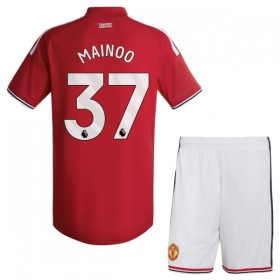 Manchester United Mainoo 37 Dziecięca Główna Koszulki Piłkarskie 2026-27 Krótki Rękaw (+ Krótkie spodenki)