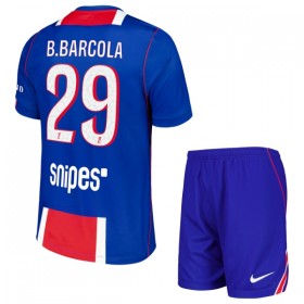 Paris Saint-Germain Bradley Barcola 29 Dziecięca Główna Koszulki Piłkarskie 2026-27 Krótki Rękaw (+ Krótkie spodenki)