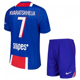 Paris Saint-Germain Kvaratskhelia 7 Dziecięca Główna Koszulki Piłkarskie 2026-27 Krótki Rękaw (+ Krótkie spodenki)