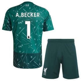 Liverpool A. Becker 1 Bramkarskie Dziecięca Główna Koszulki Piłkarskie 2026-27 Zielony Krótki Rękaw (+ Krótkie spodenki)