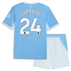 Manchester City Gvardiol 24 Dziecięca Główna Koszulki Piłkarskie 2026-27 Krótki Rękaw (+ Krótkie spodenki)