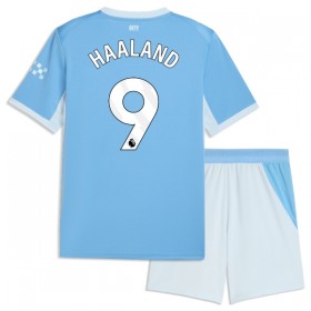 Manchester City Haaland 9 Dziecięca Główna Koszulki Piłkarskie 2026-27 Krótki Rękaw (+ Krótkie spodenki)