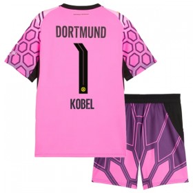 Borussia Dortmund Kobel 1 Bramkarskie Dziecięca Precz Koszulki Piłkarskie 2026-27 Różowy Krótki Rękaw (+ Krótkie spodenki)