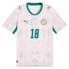 Senegal Sarr 18 Główna Koszulki Piłkarskie MŚ 2026 Krótki Rękaw