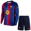 FC Barcelona Dziecięca Główna Koszulki Piłkarskie 2026-27 Długi Rękaw (+ Krótkie spodenki)
