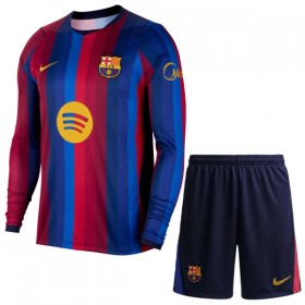 FC Barcelona Dziecięca Główna Koszulki Piłkarskie 2026-27 Długi Rękaw (+ Krótkie spodenki)