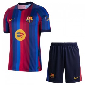 FC Barcelona Dziecięca Główna Koszulki Piłkarskie 2026-27 Krótki Rękaw (+ Krótkie spodenki)