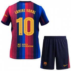 FC Barcelona Lamine Yamal 10 Dziecięca Główna Koszulki Piłkarskie 2026-27 Krótki Rękaw (+ Krótkie spodenki)
