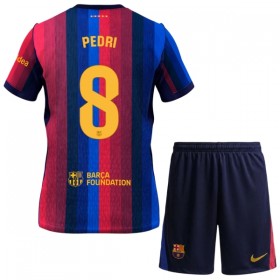 FC Barcelona Pedri 8 Dziecięca Główna Koszulki Piłkarskie 2026-27 Krótki Rękaw (+ Krótkie spodenki)