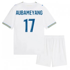 Olympique Marsylia Aubameyang 17 Dziecięca Główna Koszulki Piłkarskie 2026-27 Krótki Rękaw (+ Krótkie spodenki)