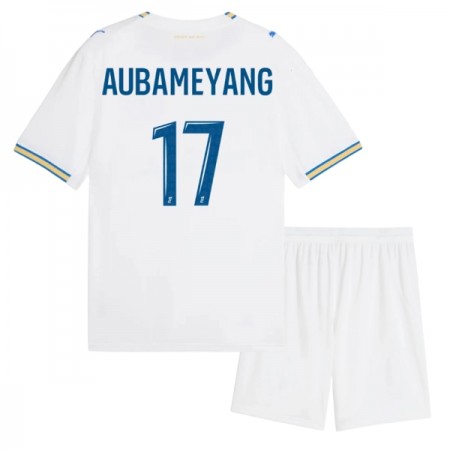 Olympique Marsylia Aubameyang 17 Dziecięca Główna Koszulki Piłkarskie 2026-27 Krótki Rękaw (+ Krótkie spodenki) Olympique Marsylia Aubameyang 17 Dziecięca Główna Koszulki Piłkarskie 2026-27 Krótki Rękaw (+ Krótkie spodenki)