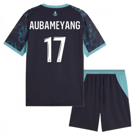 Olympique Marsylia Aubameyang 17 Dziecięca Precz Koszulki Piłkarskie 2026-27 Krótki Rękaw (+ Krótkie spodenki)