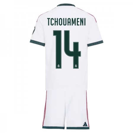 Real Madryt Tchouameni 14 Dziecięca Główna Koszulki Piłkarskie 2026-27 Krótki Rękaw (+ Krótkie spodenki)
