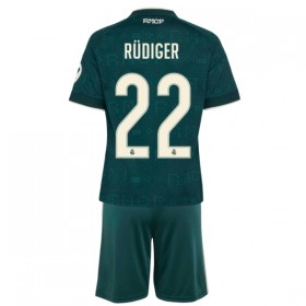 Real Madryt Rudiger 22 Dziecięca Precz Koszulki Piłkarskie 2026-27 Krótki Rękaw (+ Krótkie spodenki)