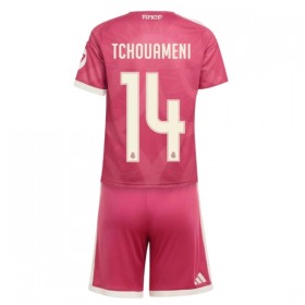 Real Madryt Tchouameni 14 Dziecięca Trzeciej Koszulki Piłkarskie 2026-27 Krótki Rękaw (+ Krótkie spodenki)