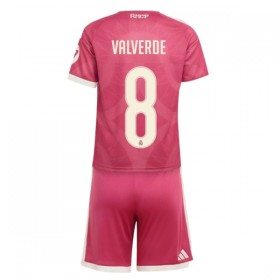 Real Madryt Valverde 8 Dziecięca Trzeciej Koszulki Piłkarskie 2026-27 Krótki Rękaw (+ Krótkie spodenki)