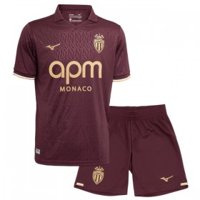 AS Monaco Dziecięca Precz Koszulki Piłkarskie 2026-27 Krótki Rękaw (+ Krótkie spodenki)