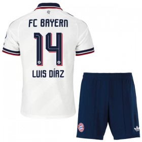 FC Bayern Monachium Luis Diaz 14 Dziecięca Precz Koszulki Piłkarskie 2026-27 Krótki Rękaw (+ Krótkie spodenki)