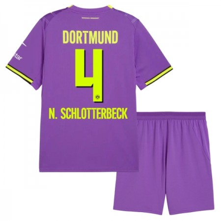 Borussia Dortmund N. Schlotterbeck 4 Dziecięca Trzeciej Koszulki Piłkarskie 2026-27 Krótki Rękaw (+ Krótkie spodenki) Borussia Dortmund N. Schlotterbeck 4 Dziecięca Trzeciej Koszulki Piłkarskie 2026-27 Krótki Rękaw (+ Krótkie spodenki)
