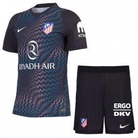 Atlético Madryt Bramkarskie Dziecięca Koszulki Piłkarskie 2026-27 Czarny Krótki Rękaw (+ Krótkie spodenki)