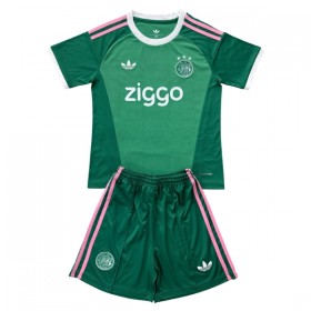 Ajax Amsterdam Bramkarskie Dziecięca Koszulki Piłkarskie 2026-27 Zielony Krótki Rękaw (+ Krótkie spodenki)