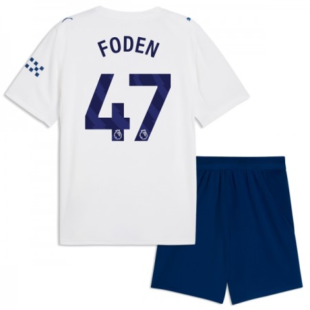 Manchester City Foden 47 Dziecięca Trzeciej Koszulki Piłkarskie 2026-27 Krótki Rękaw (+ Krótkie spodenki)