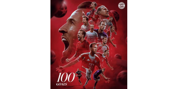 Kane osiąga setny gol w karierze Bayernu, bijąc rekordy Kane osiąga setny gol w karierze Bayernu, bijąc rekordy